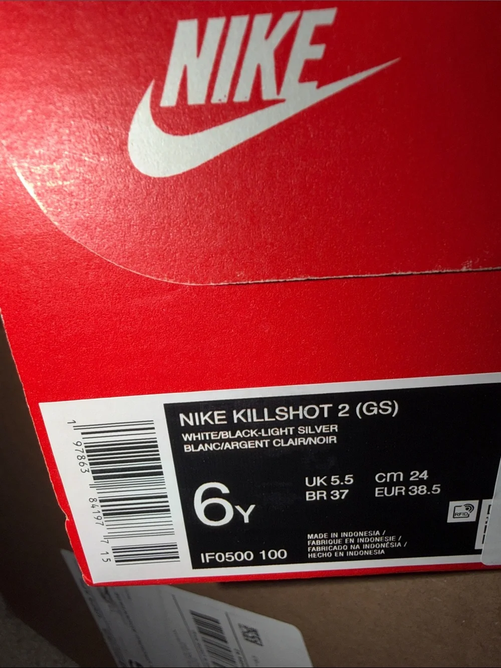 Nike Killshot 2 Leather in White, Black, Light Silver, & Gum Dark Brown